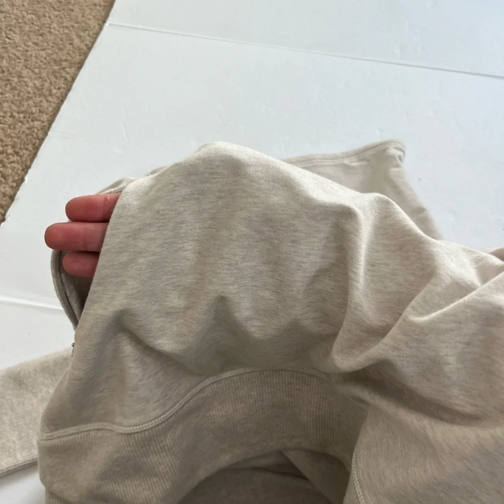 Lululemon Run Rest Day Pullover Size 6 Beige Cowl Neck